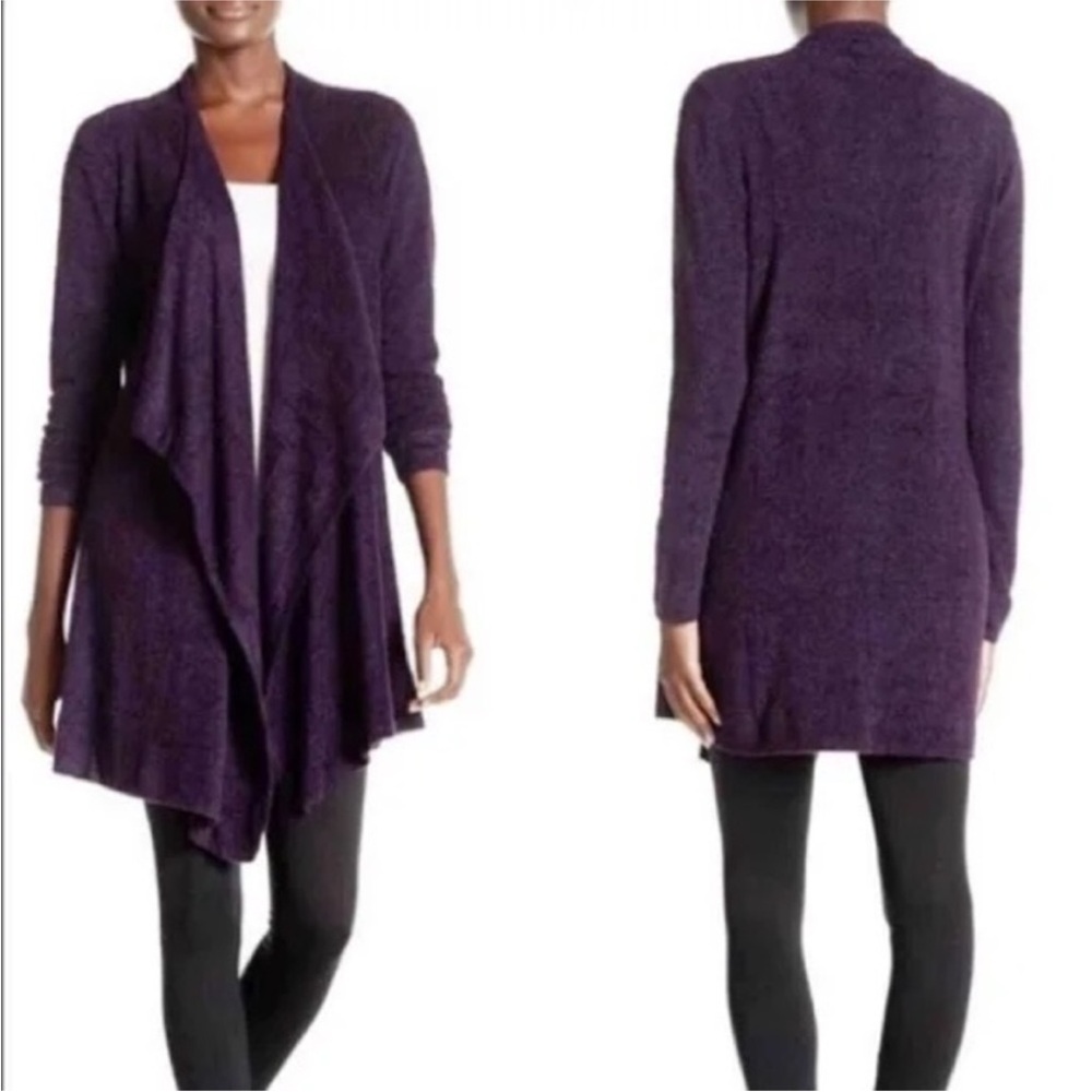 Barefoot Dreams CozyChic Lite Island‎ Wrap Purple Cardigan Women’s Small/Medium